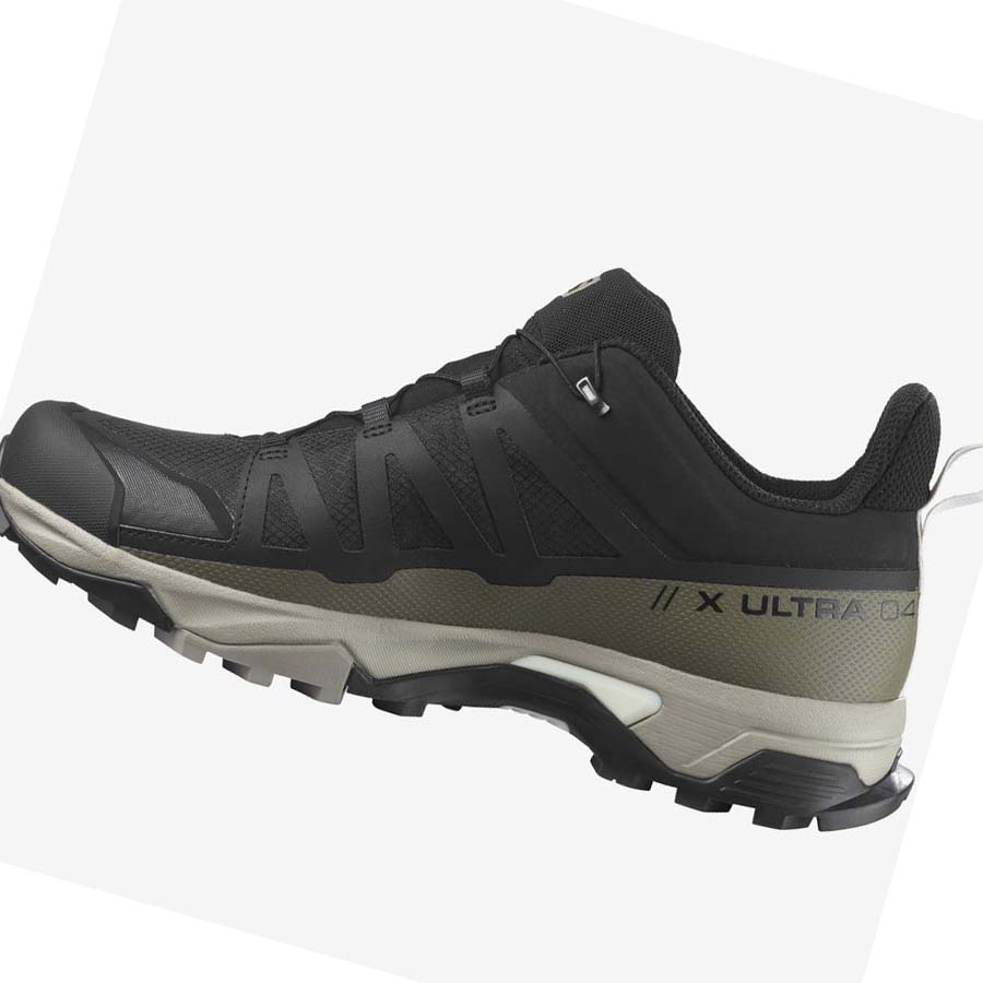 Salomon X ULTRA 4 GORE-TEX Túracipő Férfi Szürke Fekete Zöld | HU 2035VRW